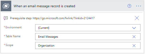choose settings when an email message is created When an email message is created.