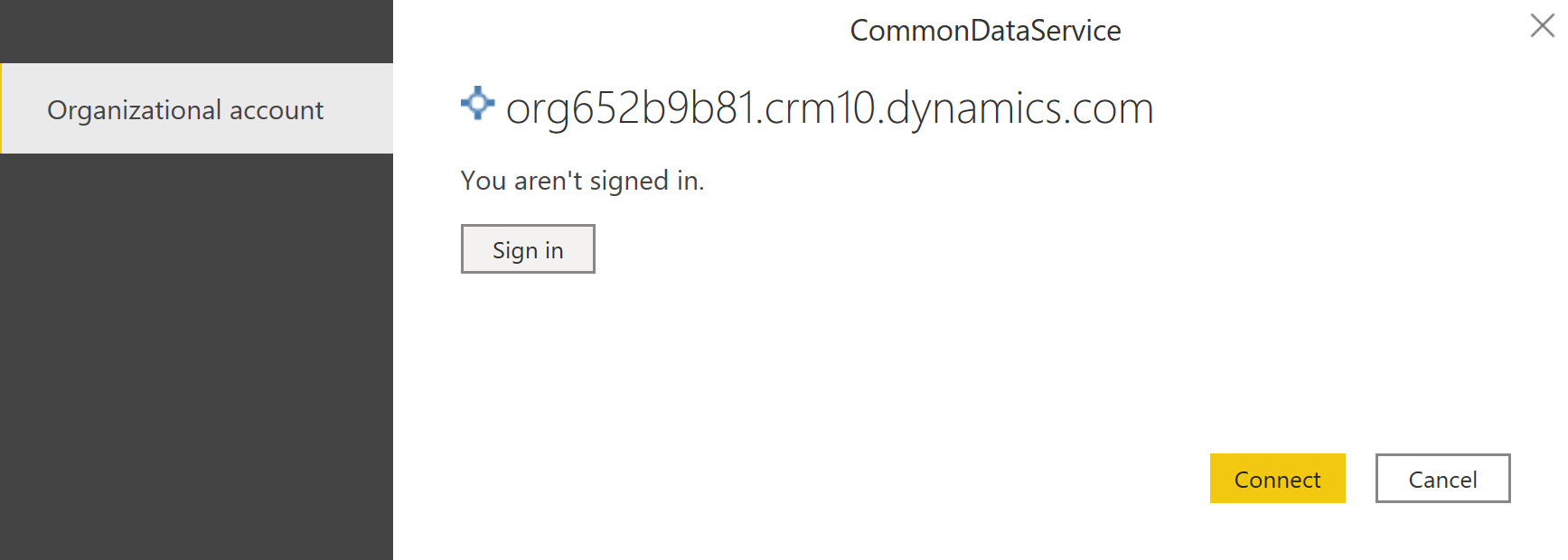 Sign in to connect to your environment Sign in to connect to your environment.